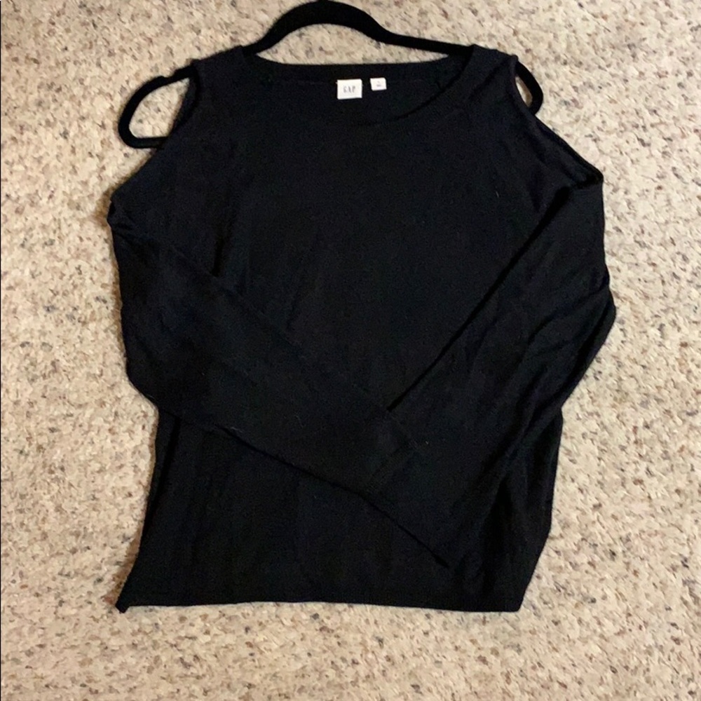 Super soft merino cold shoulder sweater